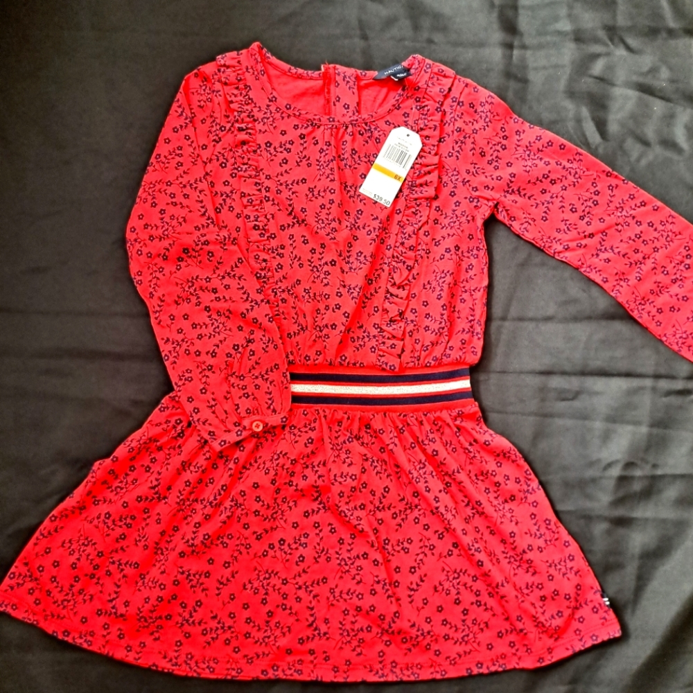 Nautica size 6x girls Red and Blue Dress